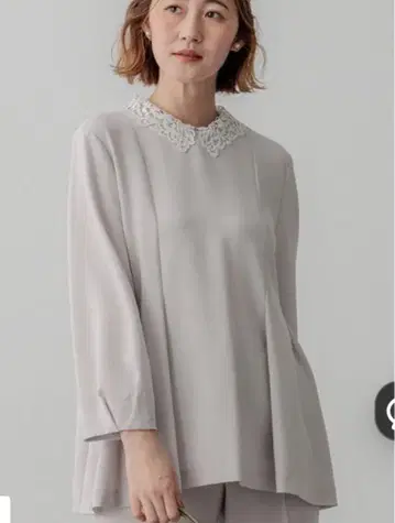 23구 레이스 옷깃 블라우스 빅 사이즈 46