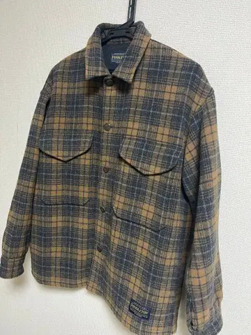 겨울 체크 무늬 블루종 자켓