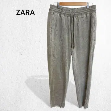 자라 이지 팬츠 조거 허리밴딩 캐주얼 데님 면 혼방 M