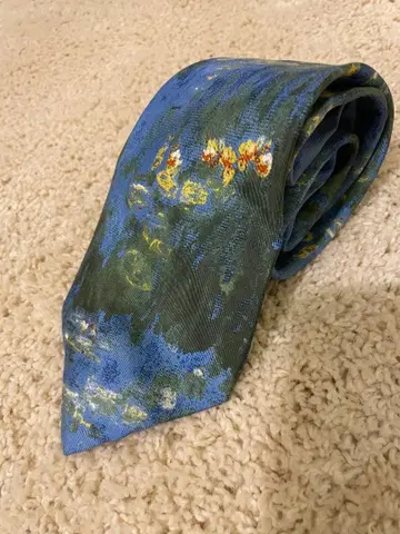 FLAMMARION 모네 수련 넥타이 실크