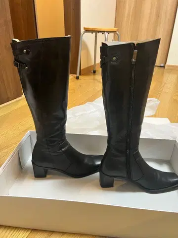 REGAL 블랙 롱 부츠 6cm 힐 높이 43cm