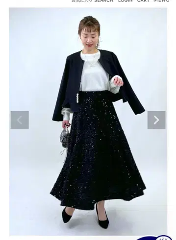 piccin perla 니트 스커트 스팽글