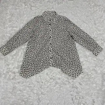 Leiliane Burty Eclat 여성용 긴팔 셔츠 S 도트 면