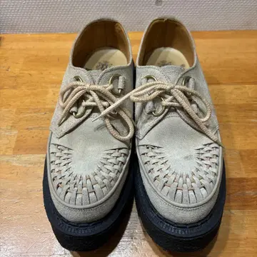 GEORGE COX 3588 스웨이드 신발 베이지 러버 솔 사이즈 8