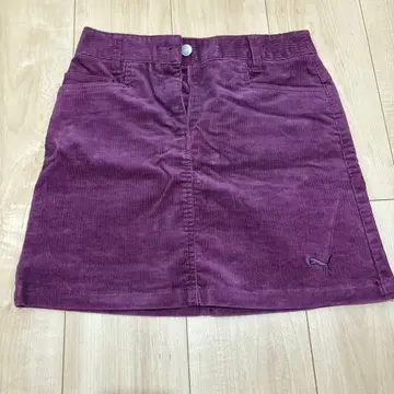 PUMA 여성 골프 퍼플 코듀로이 스커트