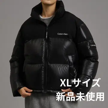 [ 미사용 새상품 ] Calvin Klein 블랙 크롭 다운 자켓