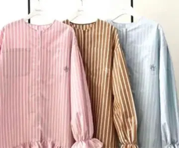 로지몬스터 rosymonster 스트라이프 프릴 긴팔 셔츠 핑크