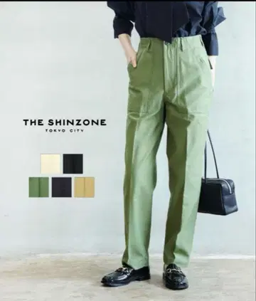 [ THE SHINZONE ] 베이커 팬츠 32 카키