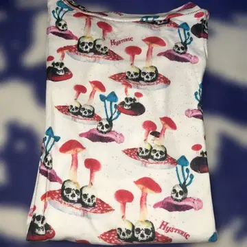 HYSTERIC GLAMOUR 스컬 버섯 긴팔 T셔츠