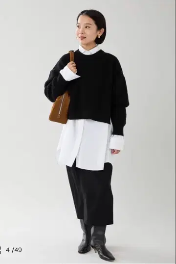 이에나 카타아제 벌키 풀오버 블랙 프리 사이즈