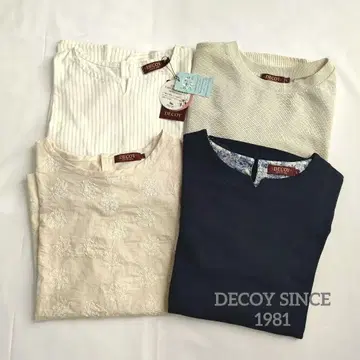 DECOY SINCE 1981 데코이 상의 4종 세트 반팔 긴팔 칠부