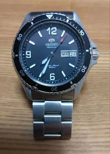 ORIENT 오리엔트 자동 와인딩 시계 블랙 200m 방수 마코 MAKO