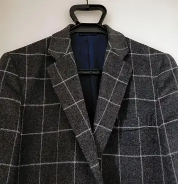 새상품급 캐시미어 혼방 울 체스터 코트 그레이 체크