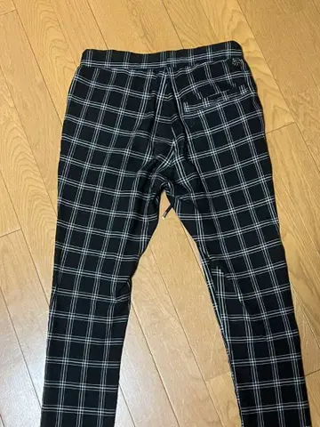 RTEG 체크 무늬 스키니 팬츠 S 사이즈