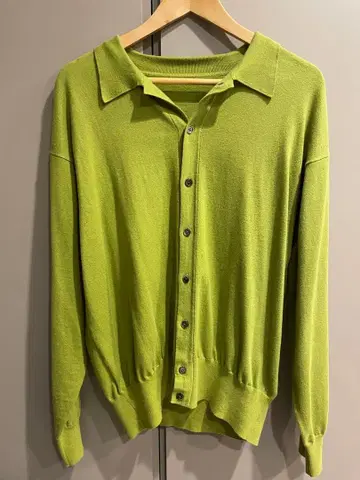 SHIPS 라임 그린 가디건