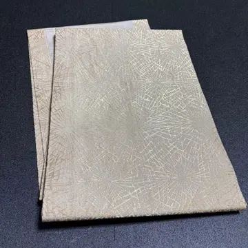 타츠무라 미술 직물 기하학 크림 금 오비