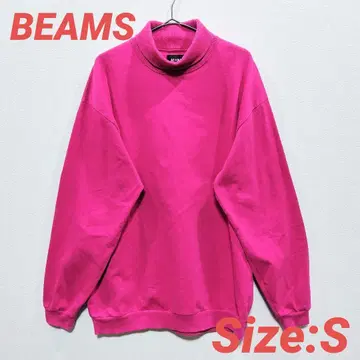 BEAMS 핑크 터틀넥 트레이닝복 S