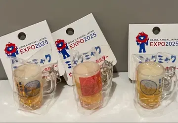 만박 미야쿠미야쿠 맥주 머그잔 키링 맥주 3종 빨간색 파랑