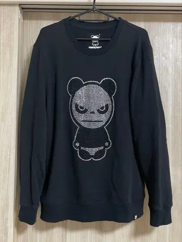 HIPANDA 큐빅 장식 긴팔 트레이닝복 L 사이즈 블랙