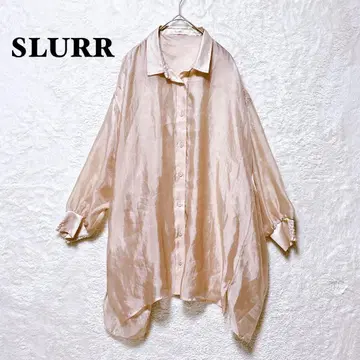 슬라 시어 모몽가 셔츠 튜닉 오버 사이즈 광택 겉옷 블라우스