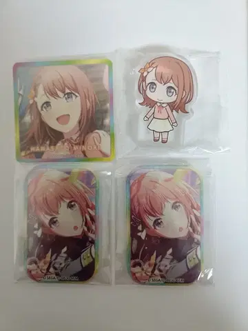 하나사토 미노리 스퀘어 캔뱃지 스티커 코롯토 4개 세트