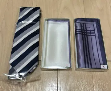 AOKI 넥타이 포켓 치프 2종 세트