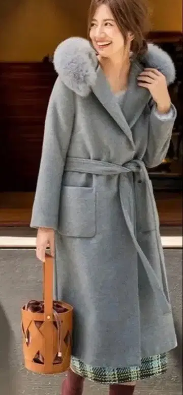 Mystrada 그레이 롱 코트 38