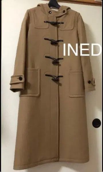 INED 이네드 롱 더플 코트 카멜