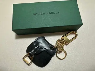 미사용 새상품 소메스 안장 키 포브 스윙 키링 블랙