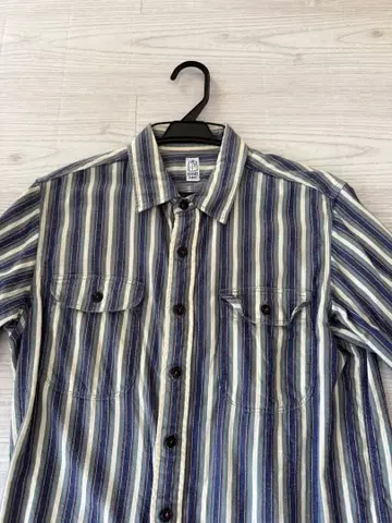 [ KATO ] 스트라이프 긴팔 셔츠 ( 파랑, 화이트, 그레이 )