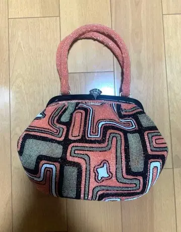 비즈 일본 의류용 백 가마구치 쇼와 레트로 빈티지 앤티크