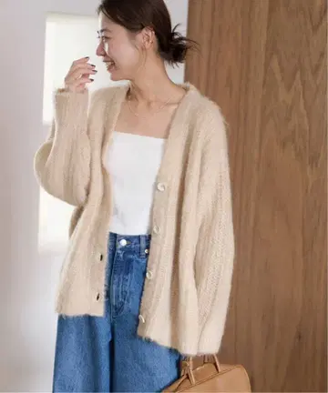 모헤어 믹스 V 가디건 JOURNAL STANDARD relume