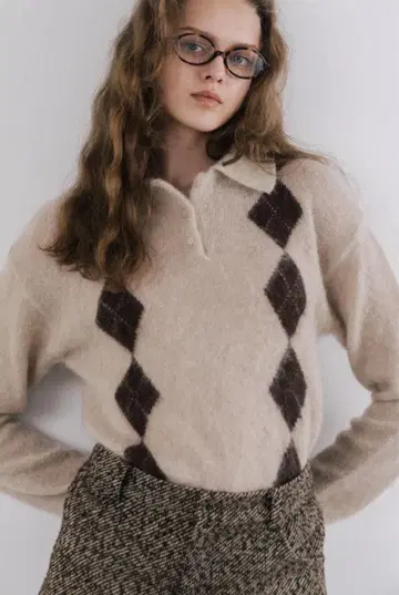 THE TOE Marien Argyle Knit