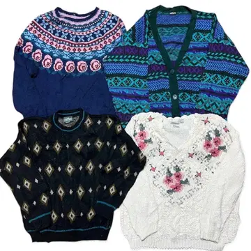 US 구제 의류 구제 의류 니트 스웨터 4장 묶음 판매 NT12