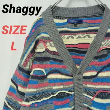 Shaggy 3D 입체 니트 가디건 멀티 컬러 남성용 L