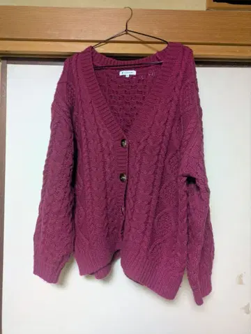 가디건 케이블 니트