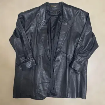 [ 구제 의류 ] 소가죽 가죽 자켓 미들 기장 코트 고급 남성용