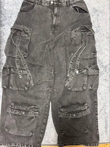 블랙 카고 팬츠 L 사이즈