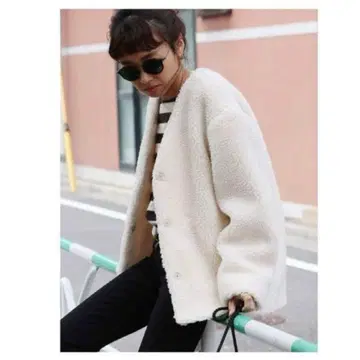 Ungrid 노카라 숏 보아 블루종 아우터 언그리드