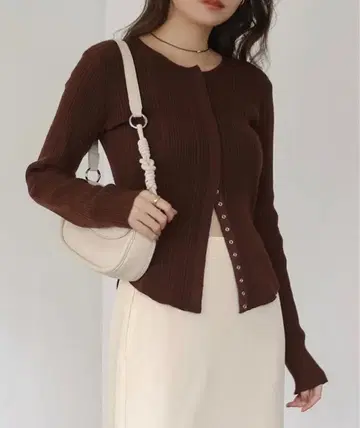 Freesia by andme 랜덤 리브 니트 가디건 상의