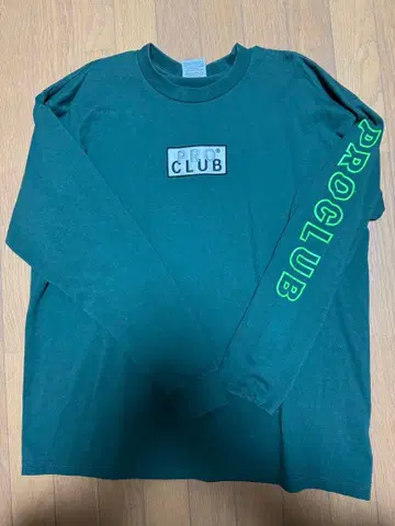 PRO CLUB 롱 슬리브 T셔츠 XL 다크 그린