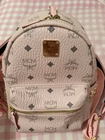 MCM 핑크 미니 백팩