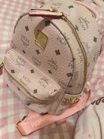 MCM 핑크 미니 백팩