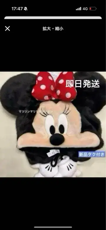 [택 포함 새상품] 미니 팬캡 디즈니 리조트 58cm