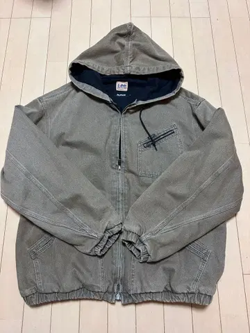 Lee와 XLARGE 콜라보 후드 부착 더플 자켓