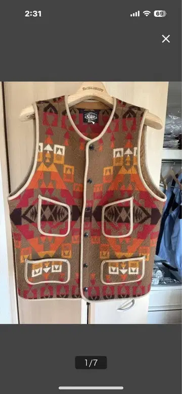 [ 새상품급 중고 ] JOE McCOY'S 네이티브 담요 베스트 42