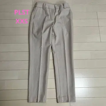[ PLST ] 베이지 팬츠 XXS 사이즈 브러쉬드 백 스틱 팬츠
