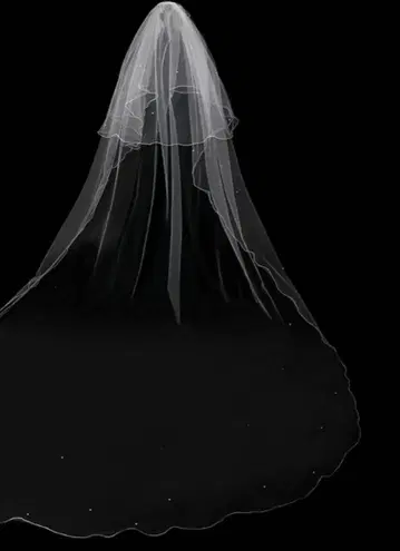 웨딩 베일 펄 장식 튤