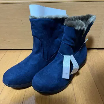 방수 퍼 부츠 beauth HEEL SHOCK ZONE 네이비