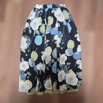 후리후 미마츠 동백 파라솔 리버서블 스커트